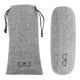 thumbnail image 1 of BRIGHTFUFU Estuche portátil para gafas, conjunto de bolsa para gafas con cordón para hombre y mujer, estuche rígido para gafas, almacenamiento de gafas de sol, 2 uds., 1 of 7