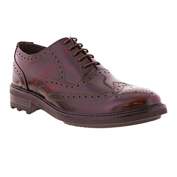 Roamers Mens 5 Eyelet Brogue Oxford Leather Shoes