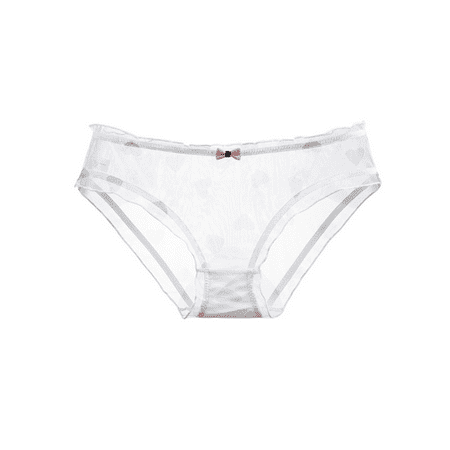 Fulorrnie Underwear for Women Breathable Bikini Comfort Cute Panties Cheeky High Cut Elastic Waist Hiphuggers Panty White One Size