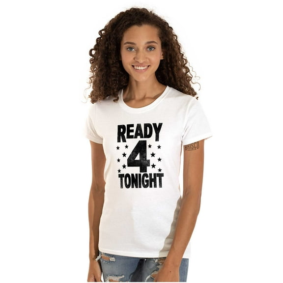 Ready For Tonight Party Fun Celebrate Womens Fitted Plus Size Graphic Tee Brisco Brands 2X