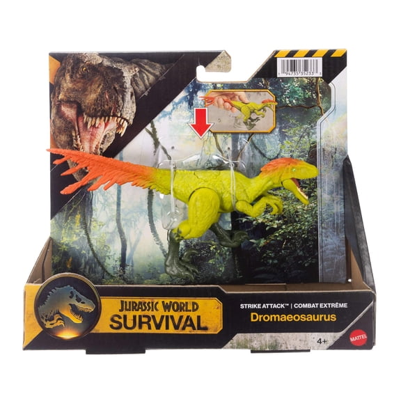 Jurassic World Strike Attack Dromaeosaurus Dinosaur Figure, Claw Action, Posable & Digital Play