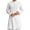 White@GC@, variant on CONZONE Mens Muslim Kaftan Abaya Long Sleeve Robe For Men Trendy Solid Color Lapel Arab Thobe