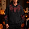 thumbnail image 2 of CONROSES Mens Zip Up Hoodies Graphic Y2K Long Sleeve Pullover Hoodie for Men Fall Streetwear Hooded Sweatshirts with Pocket, 2 of 4