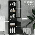 thumbnail image 4 of kleankin Slim Bathroom Storage Cabinet with Adjustable Shelves Drawer, 4 of 10