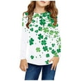 thumbnail image 6 of Spazoro Child Girls St. Patrick's Shirts Tee, Heart Print Long Sleeve Crew Neck Casual Pullover Tops for Kids Girls Green Size 9 T, 6 of 6