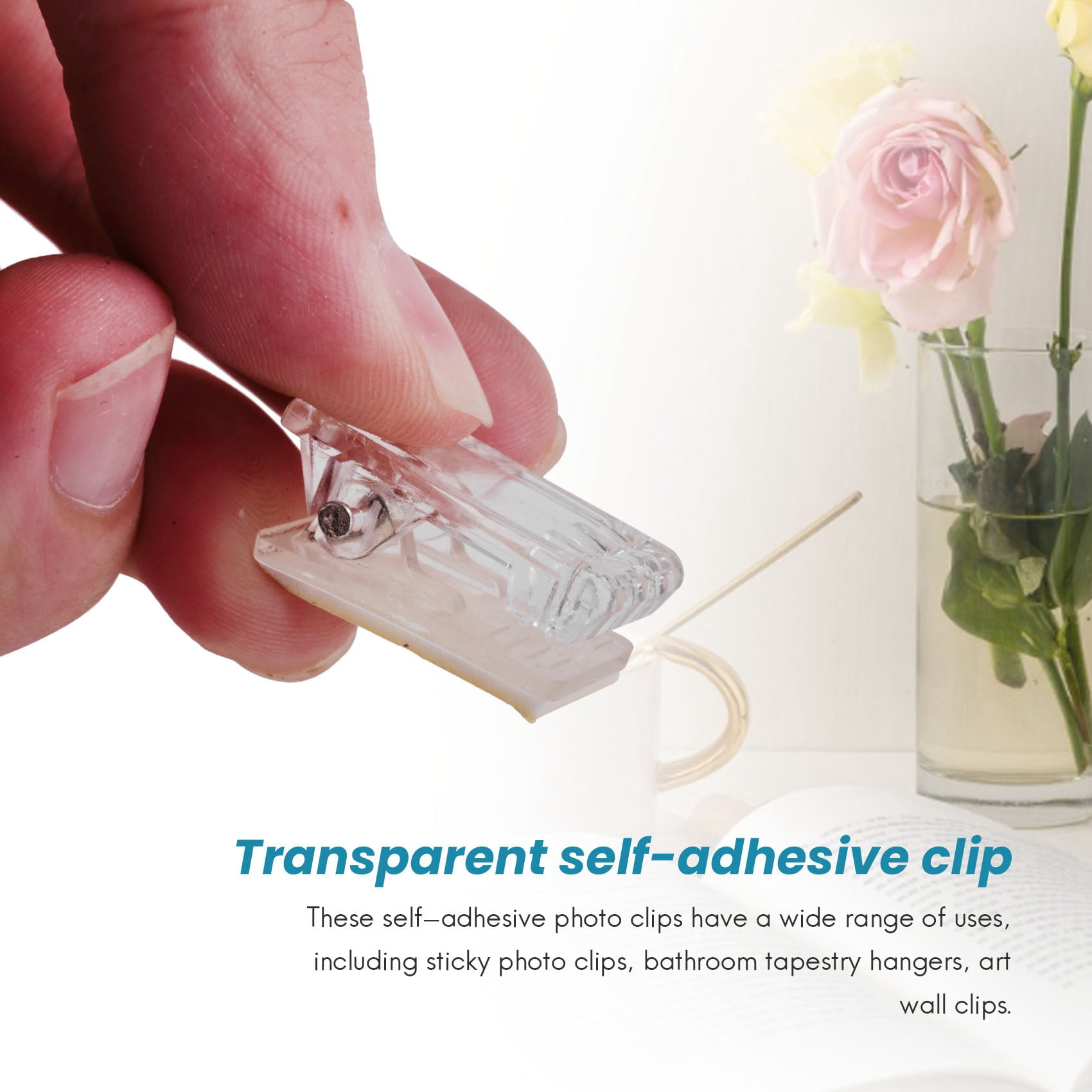 Wholesale GORGECRAFT 12Pcs Self Adhesive Clips Small Clear Hanging Spring  Clips Rectangle Sticky Wall Tapestry Clamps for Paper Poster Rope Picture  Fasteners Home Office Stationery Supplies 