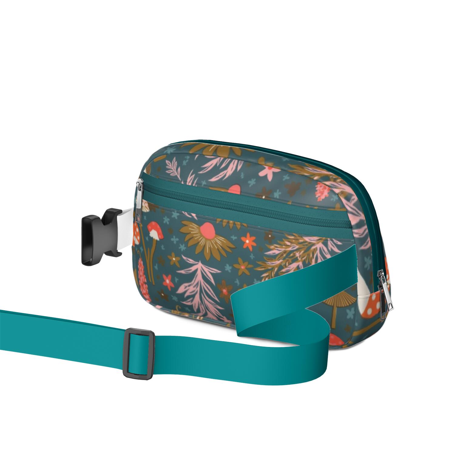 Fanny Pack Mushroom Waist Bag Running Belt Bag for Jogging for Women Casual Waist Packs with Adjustable Strap Waterproof Belt Bag for Daily Leisure Music Festival/Event