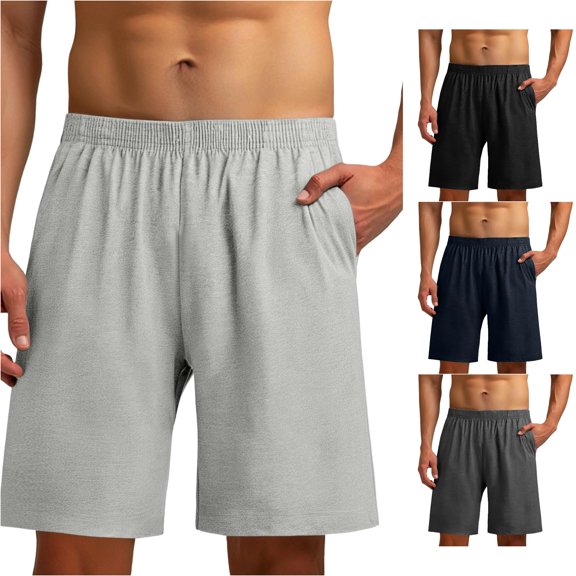 XDZJLR Big And Tall Pajama Shorts Men Casual Shorts Outdoor And Home Loose Fit Comfortable With Elastic Waistband Summer With Pockets Loungewear Pjs Sleep Shorts Men 3Xl