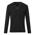 thumbnail image 4 of Vedolay Mens Long Sleeve Tops Performance Long Sleeve T-Shirt Outdoor Active Top Black,M, 4 of 5