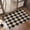 Black/Checkerboard -1, variant on Colette Checkered Easy Jute Rug, 2x3 Entryway Rug Indoor Outdoor Front Door Mat, Farmhouse Neutral Non Slip Non Shedding Washable Kitchen Mats for Floor Foyer