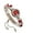Silver with red diamond, variant on New Round Diamond Water Drop Alloy Bracelet Watch Compact Women's Quartz Watch