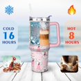 thumbnail image 4 of Personalized Dog Lover Gift Idea - 40oz Insulated Tumbler with Straw for Women - Non-Slip Handle Coffee Travel Cup, 4 of 7