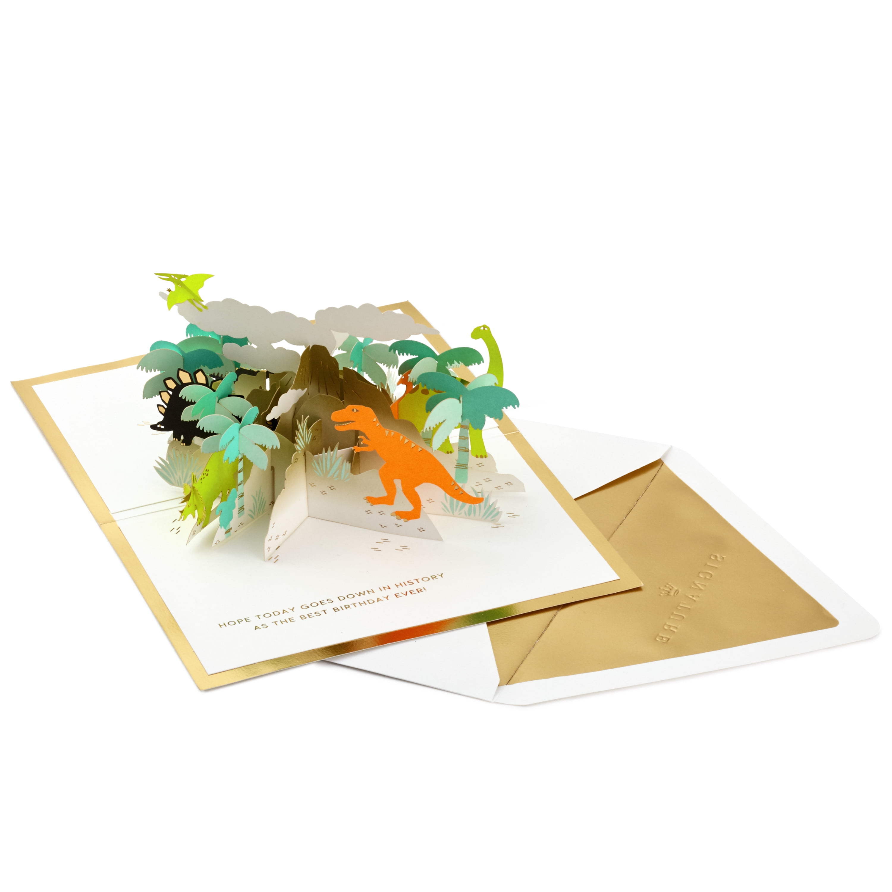 Hallmark Signature Paper Wonder Pop Up Birthday Card (Dinosaurs)