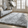 thumbnail image 4 of Blarity Area Rugs for Living Room, 6x9 Area Rugs for Bedroom, Soft Fluffy Rug with Anti-Skid Backing for Indoor Home Floor, Room Decor Carpet, Tie-dyed Grey & White, 4 of 5