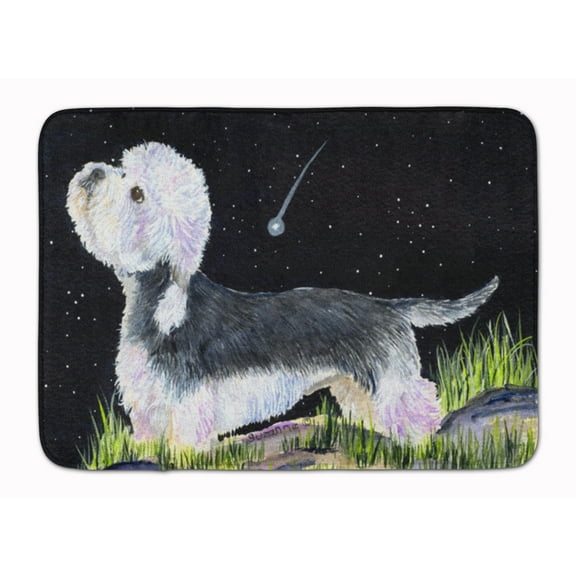 Carolines Treasures SS8486RUG Starry Night Dandie Dinmont Terrier Machine Washable Memory Foam Mat 19 X 27" multicolor