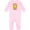 AD-Pink, variant on Little Ray of Sunshine Cute Smiling Yellow and Orange Sun Baby Romper Coveralls