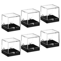 MLINS 6pcs Mineral Display Box Clear Plastic Rock Collection Storage Box For Gemstone And Jewelry Display Ideal For Rock Collectors