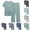 Green, variant on uublik Men Pajamas Sets Comfy Sleepwear Short Sleeve Pjs Set Soft 2 Piece Lounge Set Cozy Nightwear with Pockets, Blue