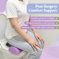thumbnail image 2 of BBL Pillow Toilet Riser, Toilet Seat Cushion for Brazilian Butt Lift Recovery, Toilet Riser Butt Pillows for Sitting Booty Pillow, BBL Post Surgery Foam Chair Seat Support Pad (Purple), 2 of 3