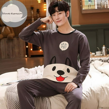 

QWZNDZGR Spring Knitted Cotton Striped Pajama Sets Men s Loungewear Pijama hombre Pyjamas Men Pajama Sleepwear Nightwear 4XL 5Xl Homewear