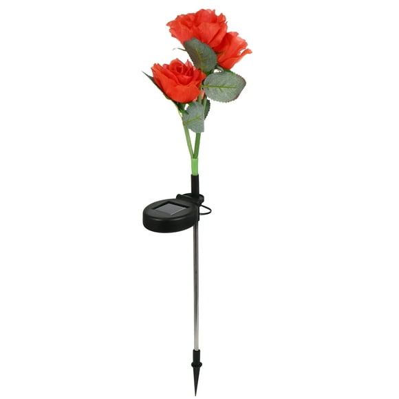 MasteelfCA Outdoor Rose Flower Solar Light Garden Decor Yard Decorative LED Light Ornament