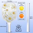 thumbnail image 4 of Pickleball Paddles Set Of 2, Fiberglass Surface, Daisy Floral Print, 4 Balls & Bag, 4 of 5