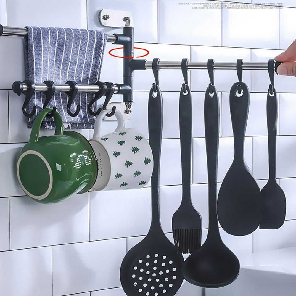 Kitchen Utensil Holder Hooks, Wall Mounted Utensil Hangers Racks Hooks