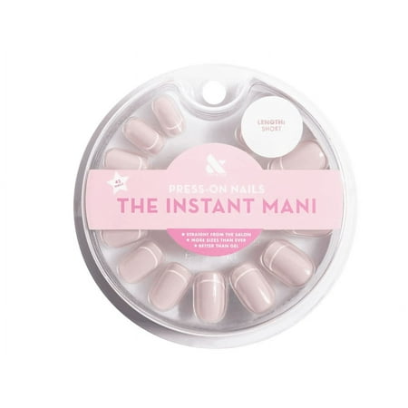 Olive & June The Instant Mani Press-On Nails Squoval Short, Outlined French