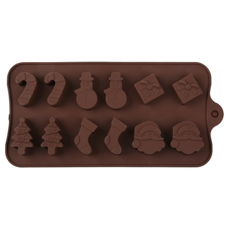 

VIEGINE Christmas Style Square Silicone Material Chocolate Molds DIY Fondant Cake Mold Baking Tools Great Gift for Baking Lovers