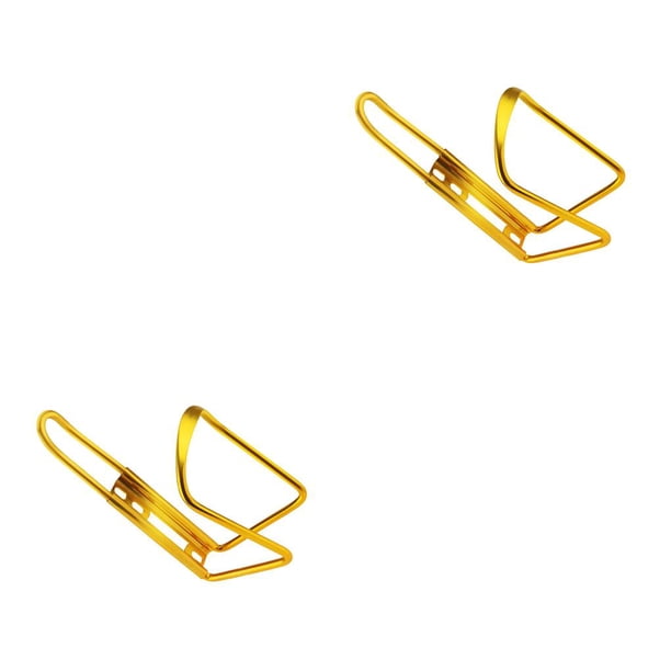 Soidarity Soporte para botella de agua para bicicletas, 2 piezas, aleación de aluminio, tetera para beber, jaulas para vasos, estante de almacenamiento Amarillo 2piezas Soidarity CBP133102