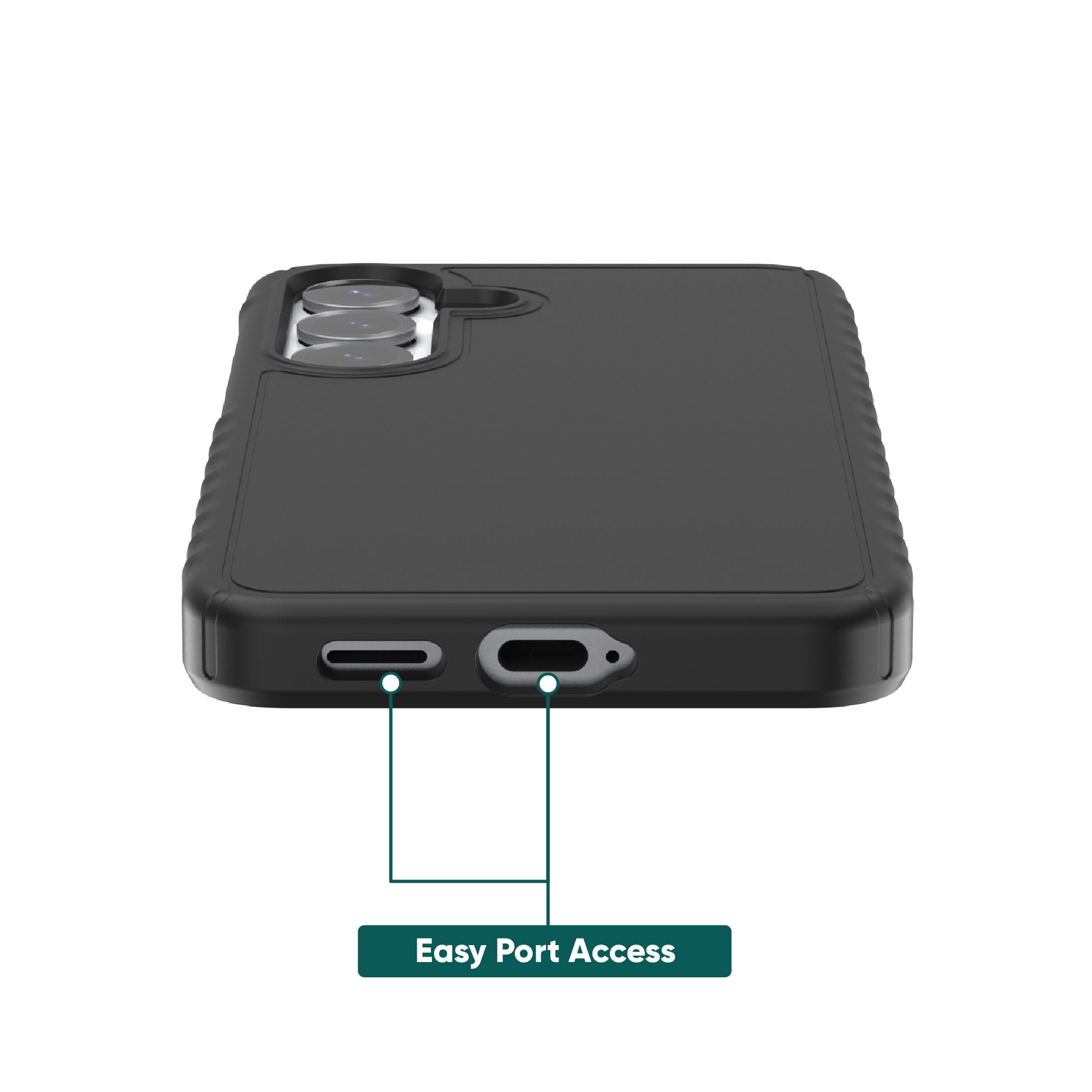 Étui protecteur en gel avec protège-coins pour Samsung Galaxy S25 / S24, noir d’onn. Testé contre les chutes de 2,44 m/8 pi