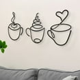 thumbnail image 6 of PEIBang 3 Piece Metal Cups Wall Decoration,Art Wall Decals Decorative Wall Stickers for Kitchen Home Decorations, 6 of 6