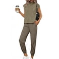 thumbnail image 2 of Women's 2 Piece Casual Outfit Long Sleeve Top and Pants Set, 2 of 9