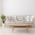 thumbnail image 4 of Ambesonne Modern Throw Pillow Cover 4 Pack, Graphic Swirls Wave Bird, 18", Coral Black and White, 4 of 5