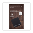 thumbnail image 2 of Coffee Electronic Scales Pour Coffee Electronic Drip Coffees Scale with Timer 2Kg/0.1G LED Smart Kitchen Scale, 2 of 7