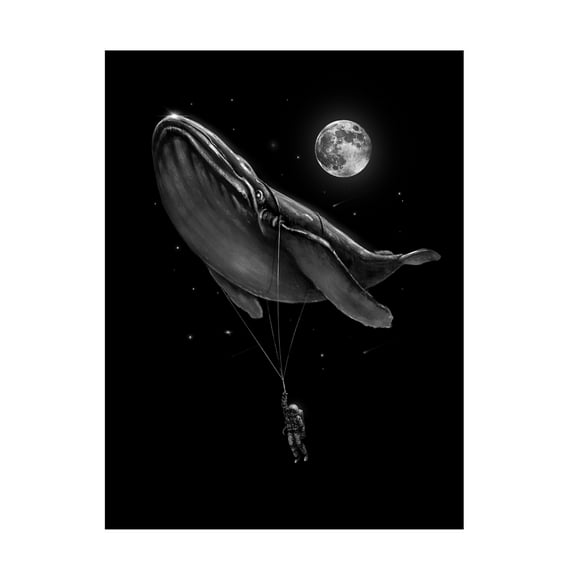 Canvas Wall Art - Francis Minoza 'Hitching A Ride' Wall Art for Living Room, Bedroom, or Office Décor by Trademark Fine Art - 14 x 19 Inches