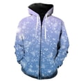 thumbnail image 1 of Sudadera con capucha y cremallera para hombre, diseño de copos de nieve de invierno, estilo urbano, para adolescentes, informal, de primavera, estilo Harajuku, con estampado 3D y capucha., 1 of 6