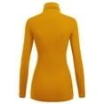 thumbnail image 3 of Made by Johnny Women's Long Sleeve Ribbed Turtleneck Pullover Sweater XXXL MUSTARD, 3 of 4