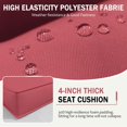 thumbnail image 5 of Kimunuk 9 Pcs Outdoor Patio Replacement Cushions,Waterproof Cushions for 4-Seat Outdoor Sectional Sofa Couch, Fuchsia Red, 5 of 6