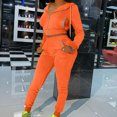 thumbnail image 4 of MIUOWANP Two piece Sets for Women Women's Fashion Hooded Long Sleeve Slim Zipper Sports Casual Suit, 4 of 5