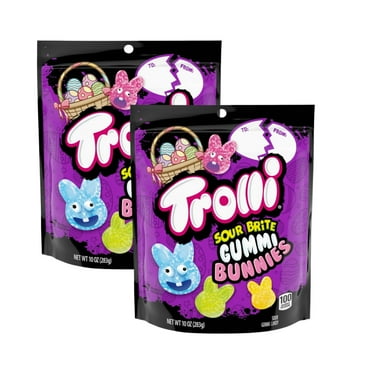 Trolli Sour Brite Gummy Bunnies Easter Candy 10oz Bag- 2 Bags
