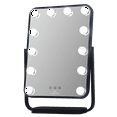 thumbnail image 6 of Impressions Vanity Contour Tri-Tone LED Makeup Mirror with Touch Sensor, 360 Degree Swivel Mirror with Adjustable Brightness and 7X Detachable Magnifying Glass (Black), 6 of 11