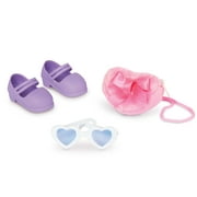 My Life As Heart Glasses, Furry Heart Bag, and Purple Shoes Accessory Bundle