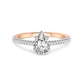thumbnail image 3 of 5 Carat IGI Certified Pear Shape Lab Grown Diamond Engagement Ring | 14K Rose Gold |Grace Micro Pave Eternity Diamond Ring | FG-VS1-VS2 Quality Friendly Diamonds, 3 of 4