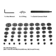 KFFKFF 52-Piece Unique Bushing Bearing & Seal Driver Set, Wheel Axle Transmission Bearing Race, Seal Driver Installation and Removal, 18-65mm & 74mm Metric Discs