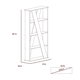 thumbnail image 2 of Biblioteca Librero Organizador Vertical  para Sala u Oficina 186 cm Color Blanco | Excelsior Berlin, 2 of 4