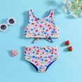 thumbnail image 2 of Summer Toddler Girls Cartoon Printed Two Piece Swimwear Reversible Swimsuit Bikini Set Long Sleeve Bathing Suit for Girls Girls Small Bikinis Little Girl Bathing Suits Girl Guard Swimsuit Swimwear, 2 of 6