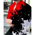 thumbnail image 1 of Tops para hombre Camisa social de lujo para hombre Camisa con solapa abotonada Camisa informal con estampado a cuadros de manga larga para hombre Cárdigan para club de graduación, 1 of 6