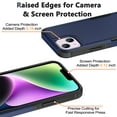 thumbnail image 3 of Xhy iPhone 14 Plus Case with Privacy Screen Protector Double Layer Rugged Anti-Drop Military Grade Full Body Protection Durable Detachable for iPhone 14 Plus 6.7 inch 2022 Phone - Dark Blue+Black, 3 of 6