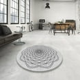 thumbnail image 4 of Ahgly Company Machine Washable Indoor Rectangle Transitional White Smoke Area Rugs, 5' x 8', 4 of 7